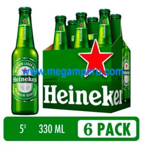 Cerveza Heineken 330 ml x 6 botella