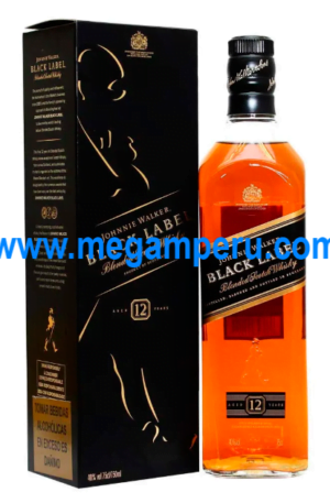 Whisky Johnnie Walker Black Label 750 ml botella