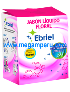 Jabón Liquido Ebriel  Floral Sachet 800 ml