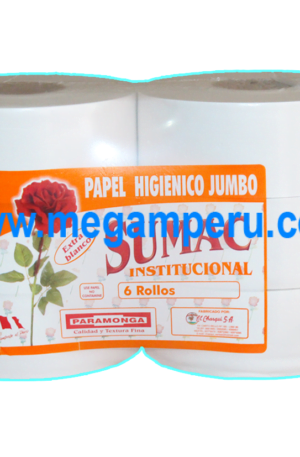 Papel Higiénico Sumac Paramonga 440 mts pqt x 6 Rollos