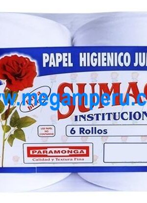 Papel Higiénico Liso Paramonga 300 mts x 6 Rollos