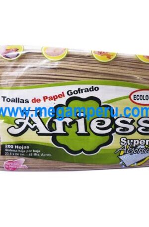Papel Toalla Ariess Multifolder Ecológico Cj x 20 pqt
