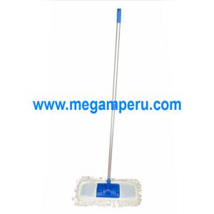 Mango Aluminio + Mopa Algodón Para Polvo 45 cm x 1.20 cm
