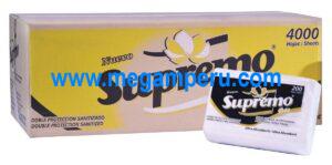 Papel Toalla Supremo Interfolido Blanco 200 Hojas cj x 20 U