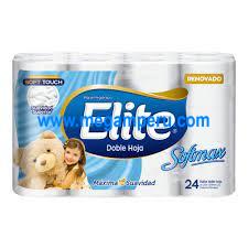 Papel Higienico Elite doble hoja blanca con aloe vera x 24 Rollos