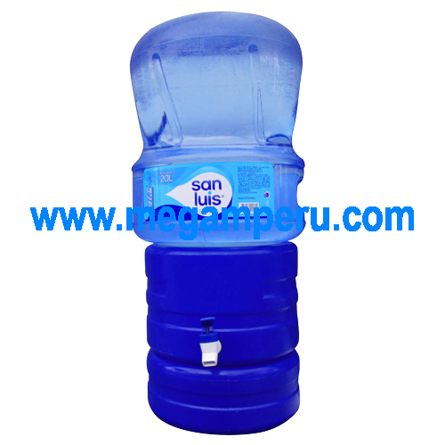 Dispensador de agua azul+ Bidón de agua San Luis 20 litros